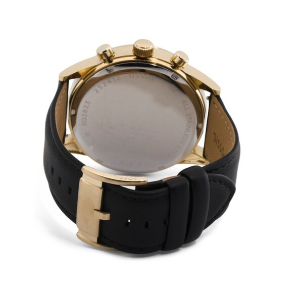 FOSSIL Black Men's Flynn Leather Strap Watch - Picture 2 of 2